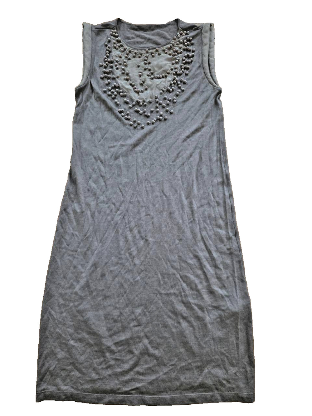 Valentino Hiver 2008 Collection Dress w/ Sheer See-Through Front Gray M A001339